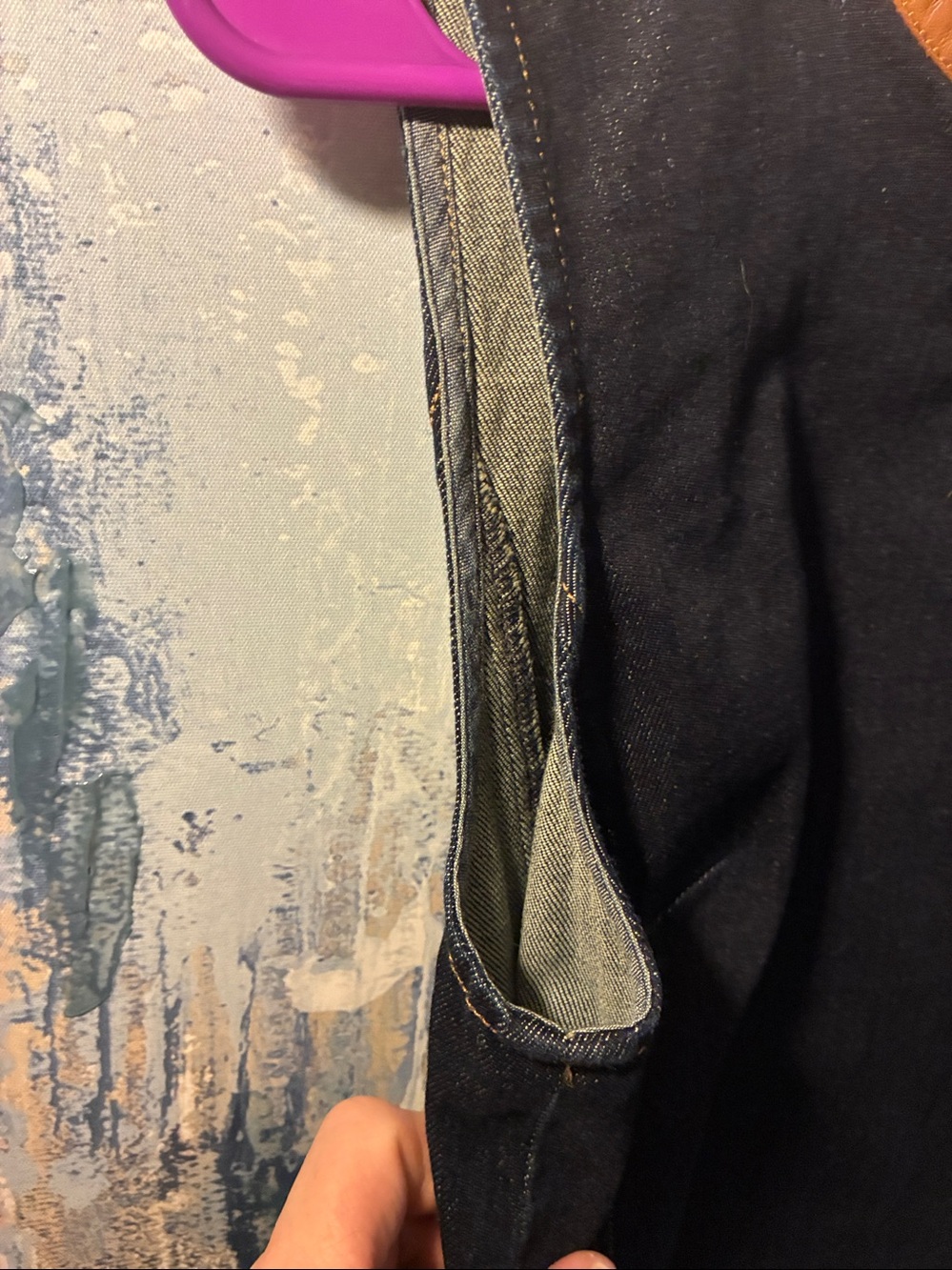 NWOT Lauren Ralph Lauren Black Denim Shift Dress with Genuine Leather  Neck Trim - Picture 11 of 15